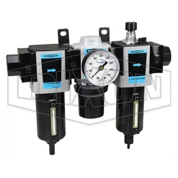 Wilkerson by Compact Combination Unit with Sight Glass, Aluminum Bowl, 250 psig Pressure